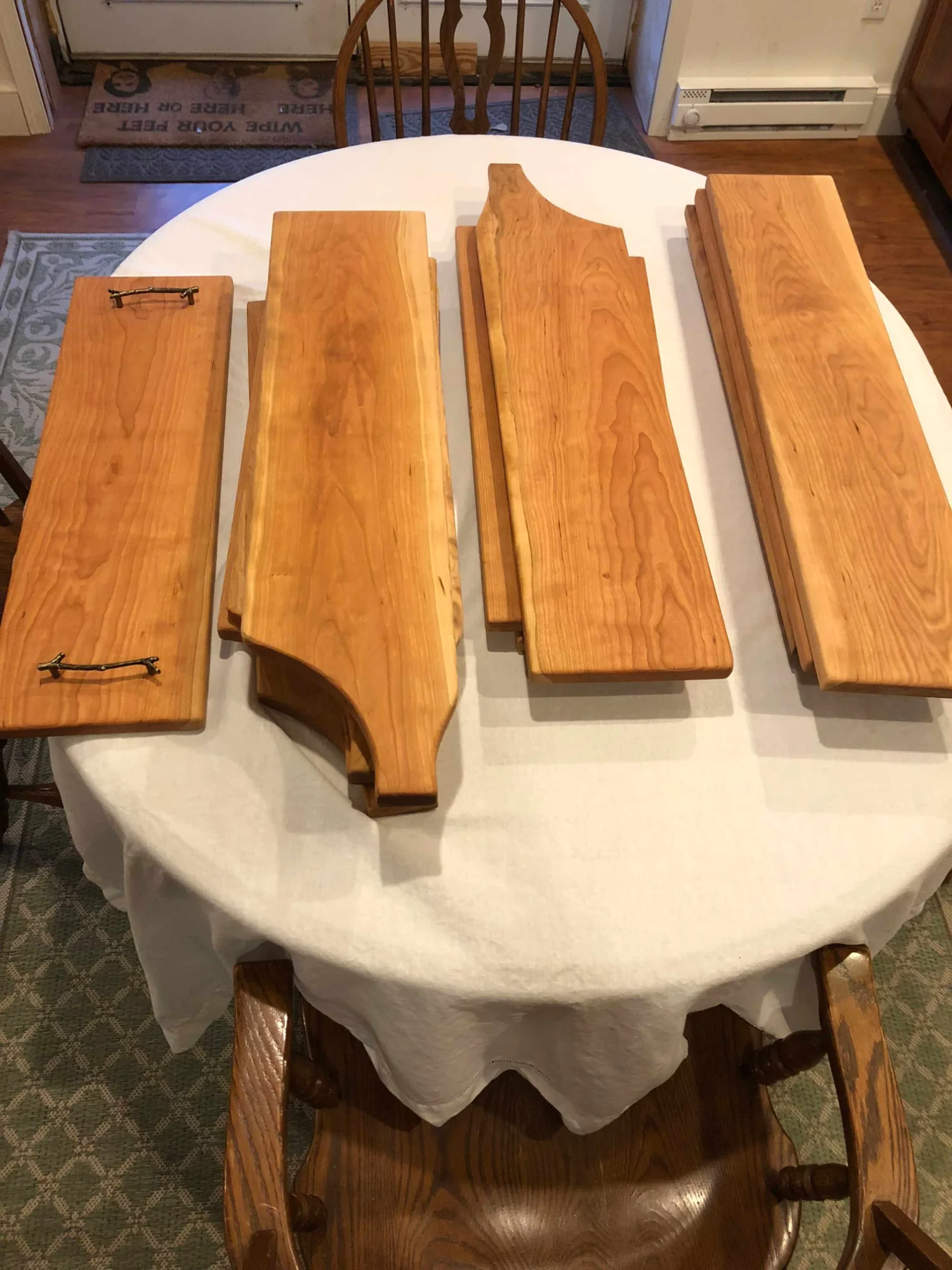 Handcrafted charcuterie boards by Chuck Bishton
