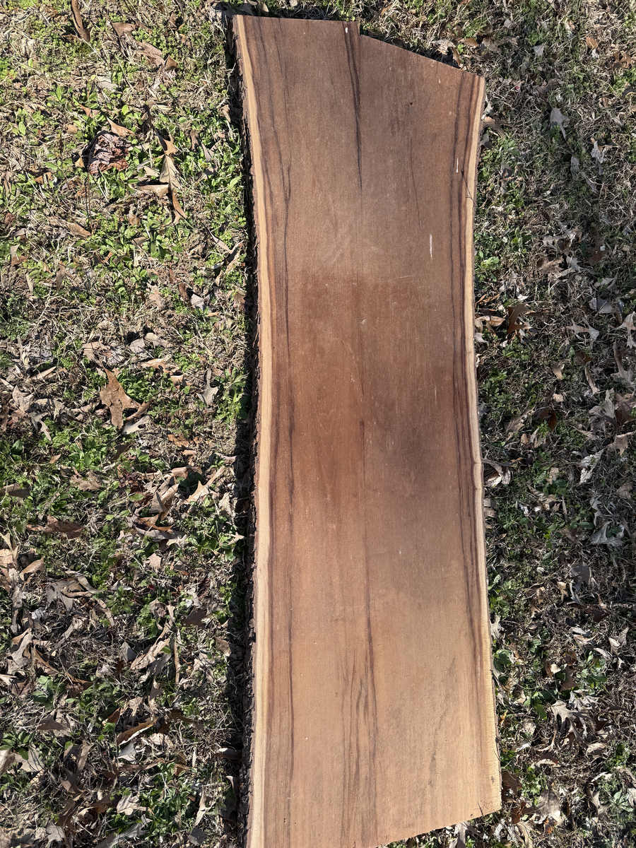 Live-edge charcuterie board with rich grain detail